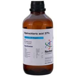اسید کلریدریک ۳۷% نوترون گرید Ultra Pure حجم ۱ لیتر شیشه