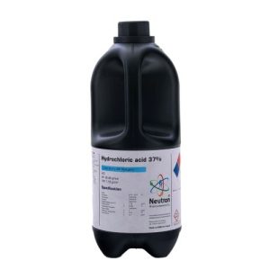اسید کلریدریک ۳۷% نوترون گرید Extra pure حجم ۱ لیتر پلی اتیلن