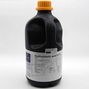 اسید کلریدریک ۳۷% نوترون گرید Extra pure حجم ۲٫۵ لیتر پلی اتیلن